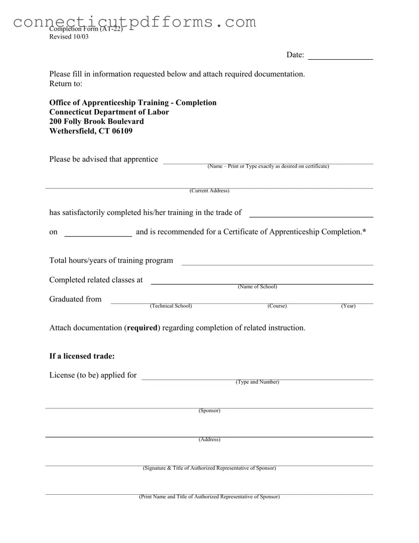 Free Apprenticeship PDF Template