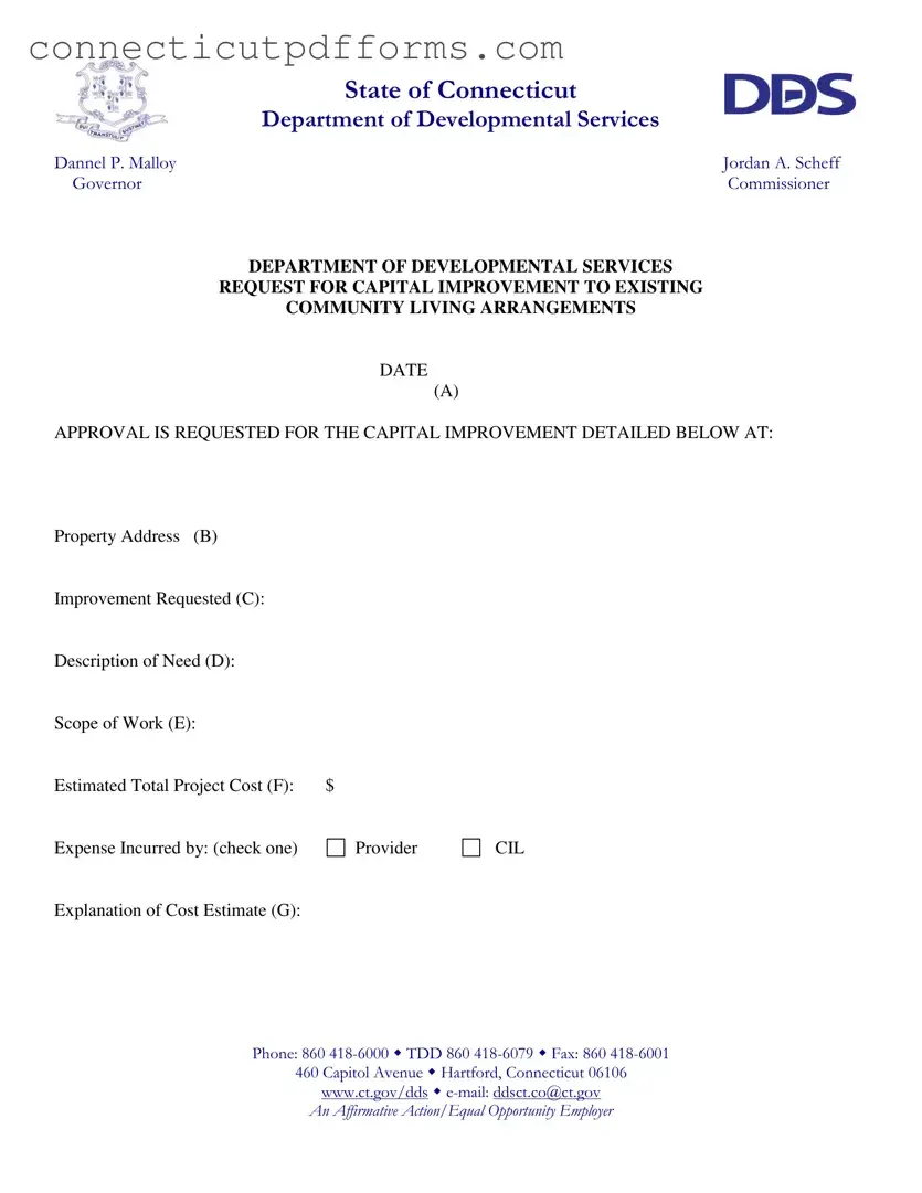 Free Connecticut Capital Improvement PDF Template