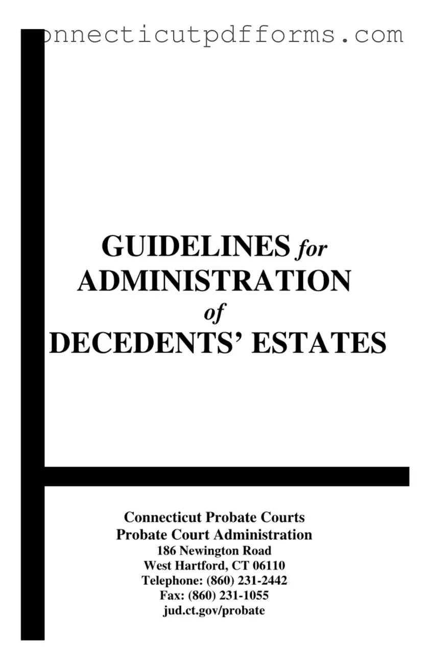 Free Connecticut Probate PDF Template