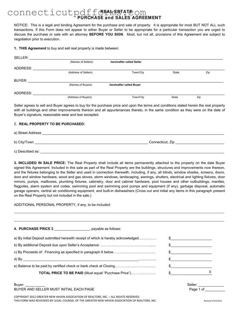 Free Connecticut Real Estate PDF Template