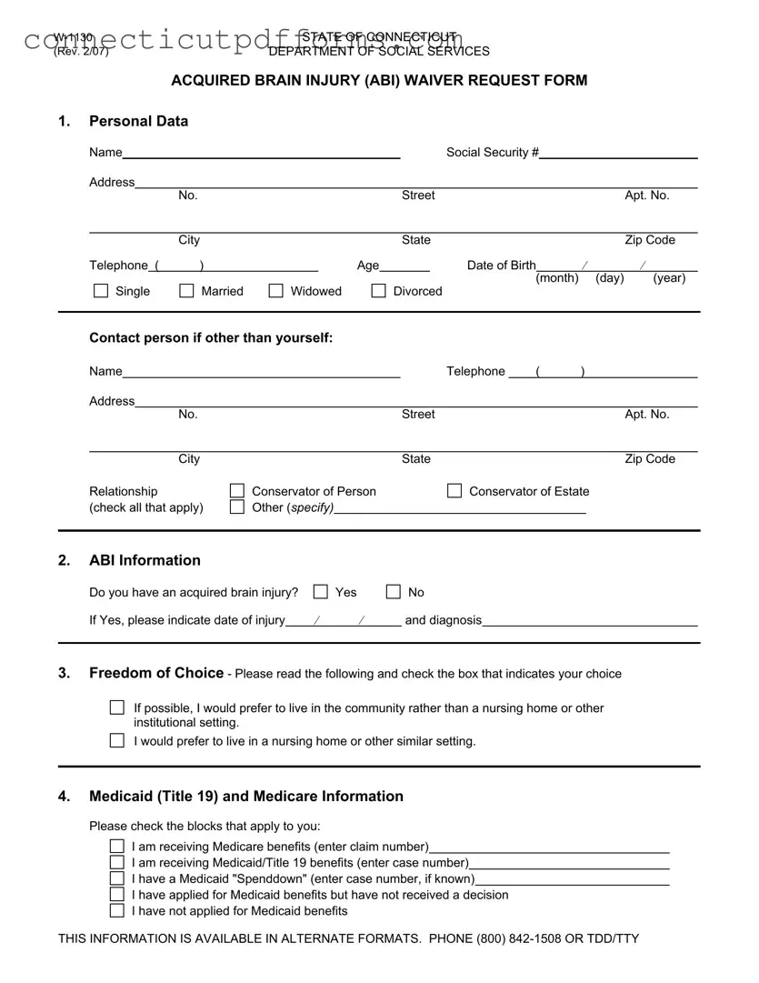 Free Connecticut W 1130 PDF Template