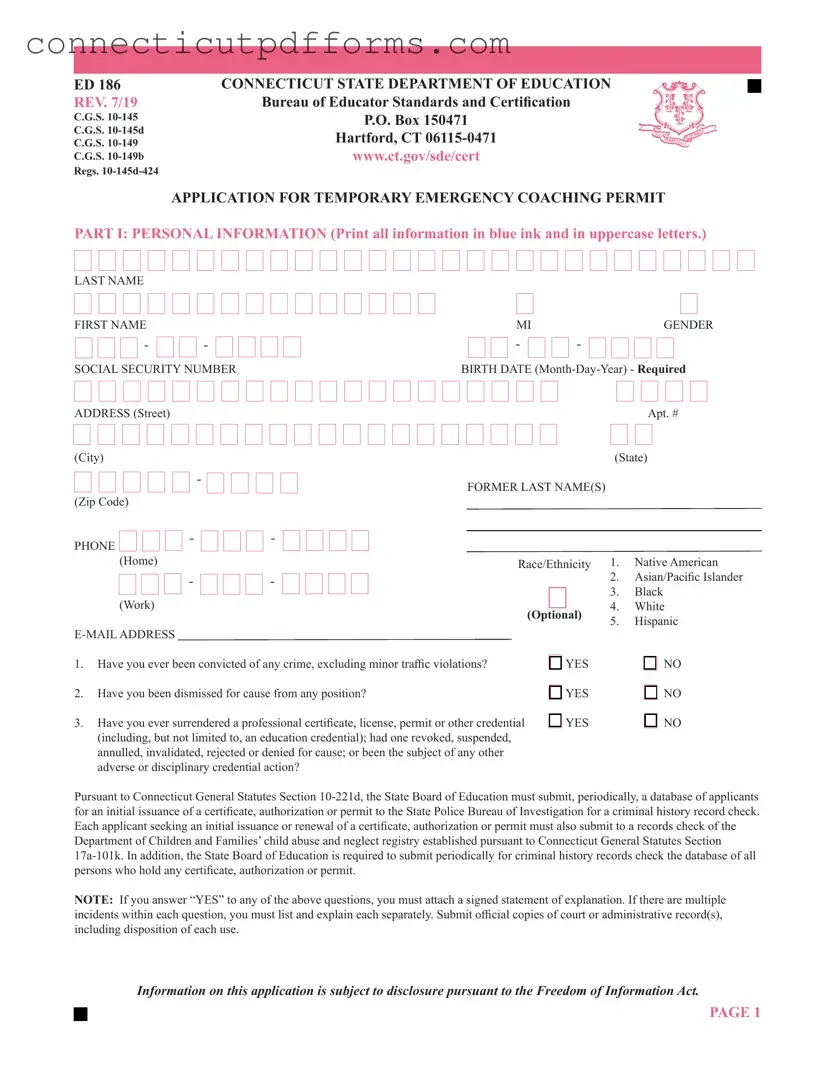 Free Ed 186 PDF Template