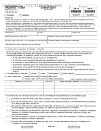 Free Connecticut Custody Application PDF Template